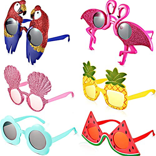 Hawaiian Tropic Sunglasses Summer Party Fancy Dress Beach Costume Xmas Flamingo